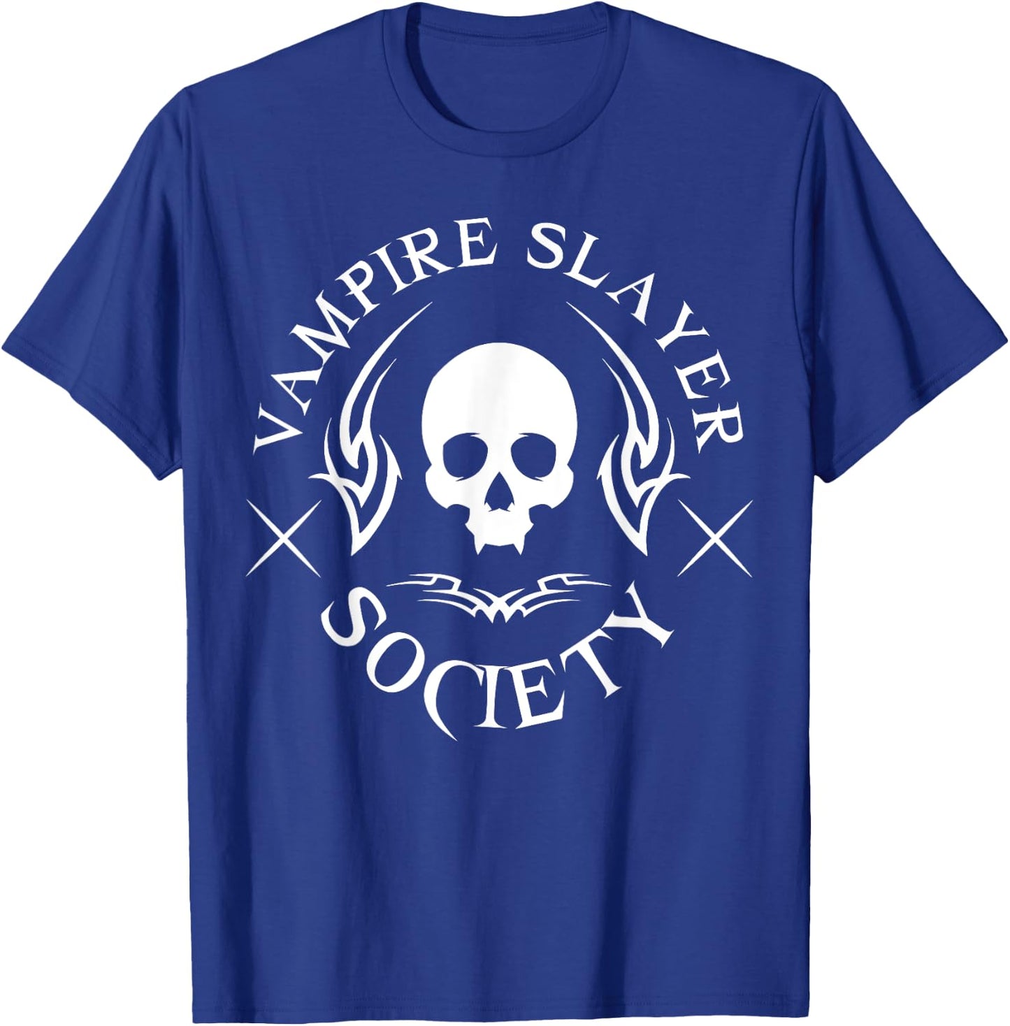 Halloween Vampire Slayer Society Vampire Hunter Skull Funny T-Shirt - T-Shirt | Royal