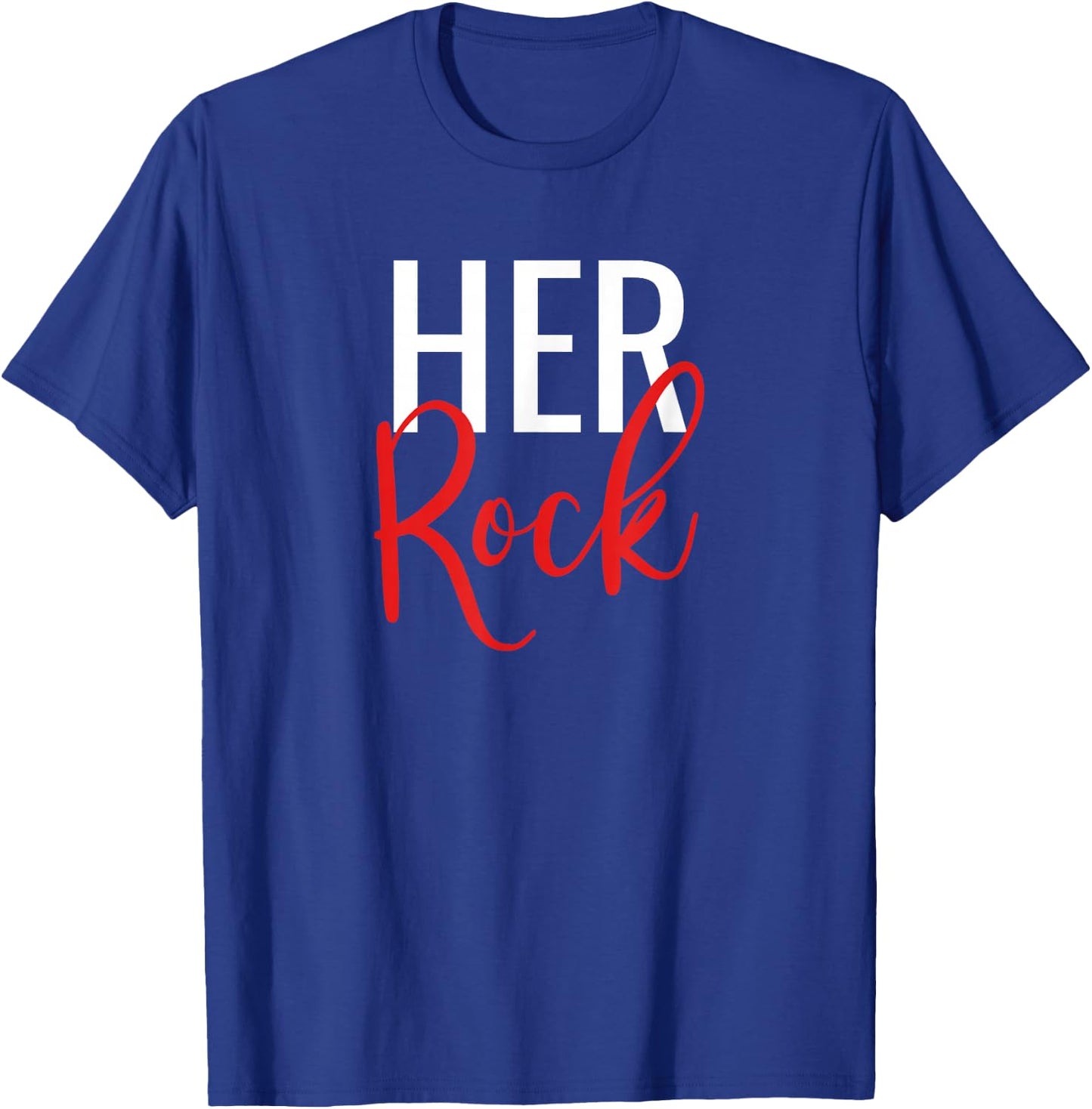Her Rock His Peace Matching Couples T-Shirt - T-Shirt | Royal