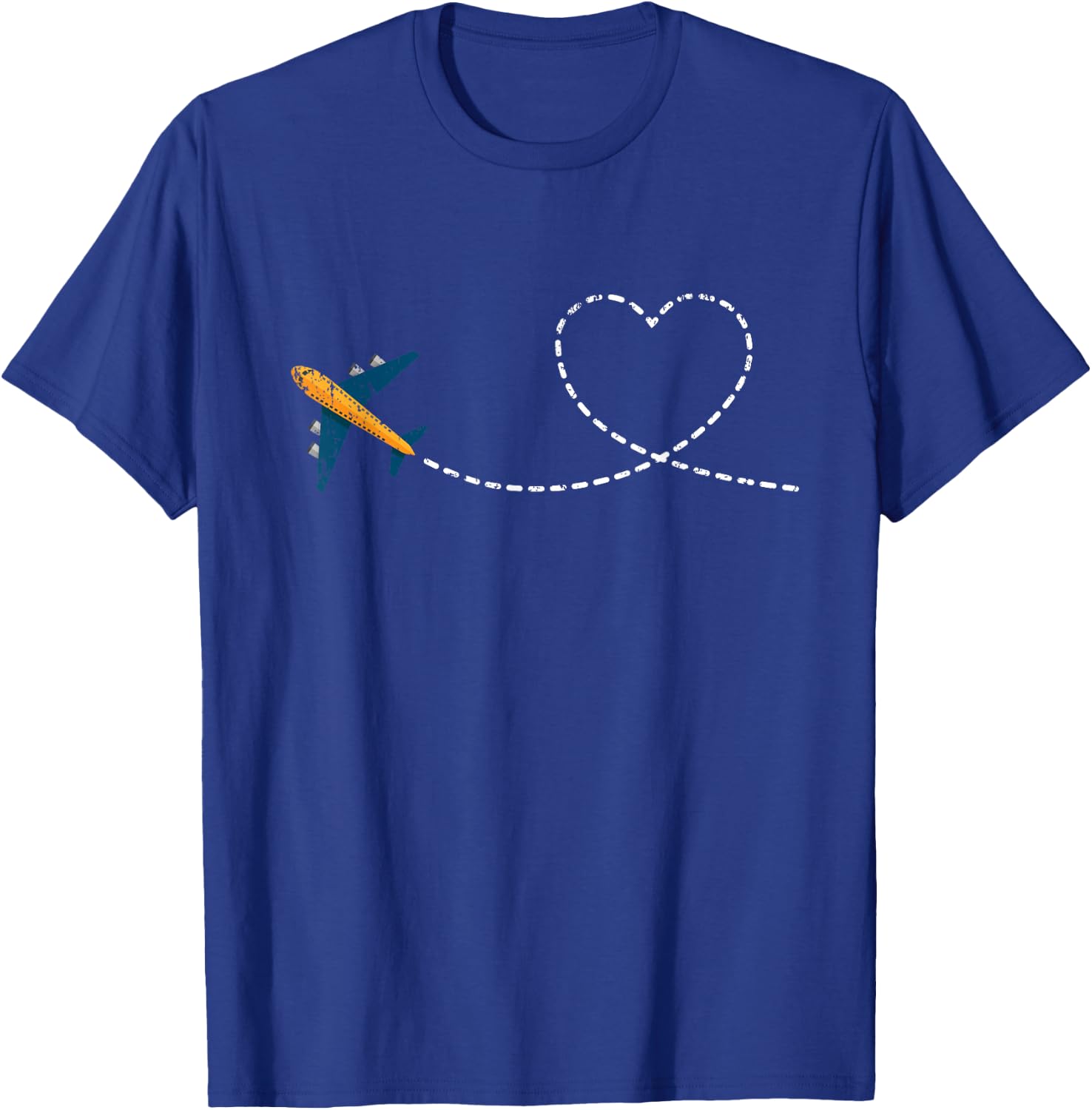 Aeroplane Heart Valentine's Day Gift Pilot T-Shirt - T-Shirt | Royal
