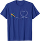 Aeroplane Heart Valentine's Day Gift Pilot T-Shirt - T-Shirt | Royal