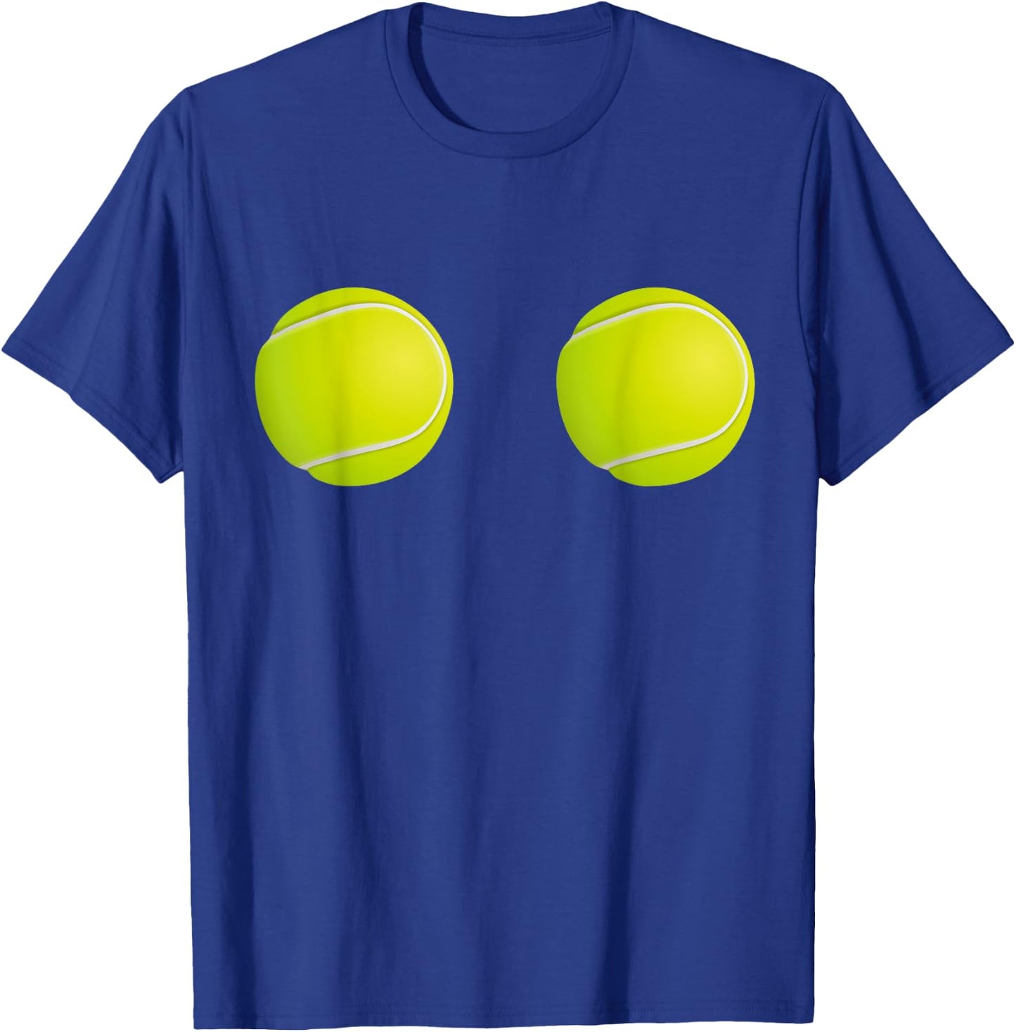 Tennis Ball Boobs Breasts Bra Funny T-Shirt - T-Shirt | Royal