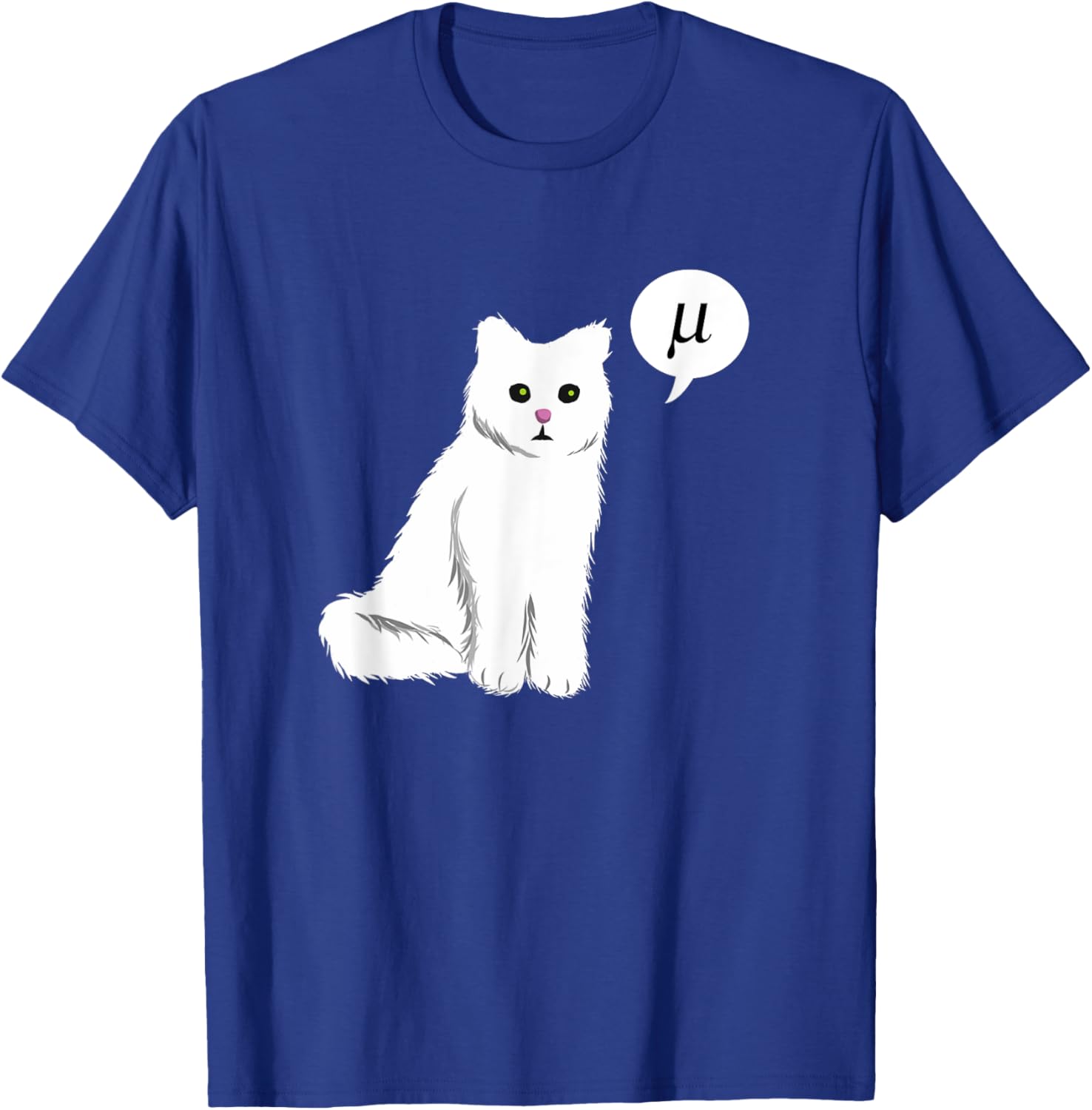 Funny Cat Pun Saying Mu Meow Women Girls Kids T-Shirt - T-Shirt | Royal