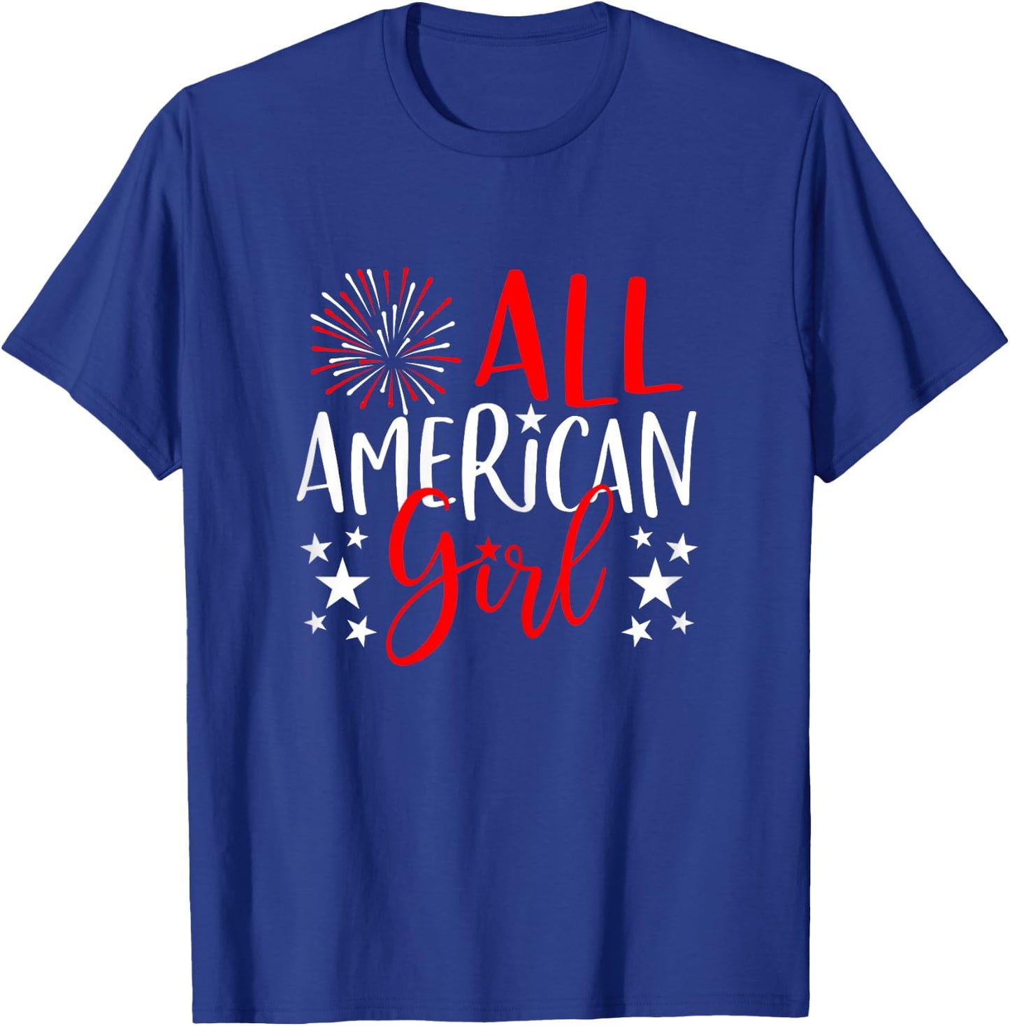 4th of July Family Matching Shirts All-American Girl T-Shirt - T-Shirt | Royal