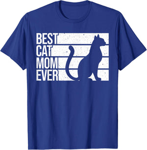 Cute Cat Mom Art Girl Cat Pet Animal Kitten Lovers T-Shirt - T-Shirt | Royal