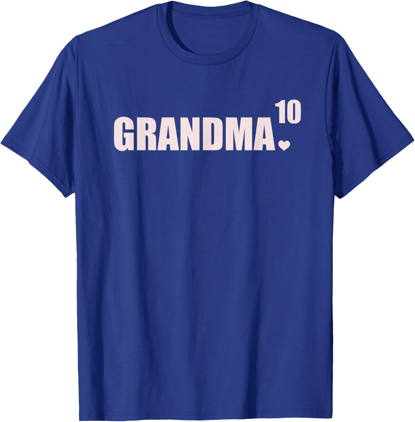 Grandma 10 Grandkids 10th Time Cubed Grandma Of Ten T-Shirt - T-Shirt | Royal
