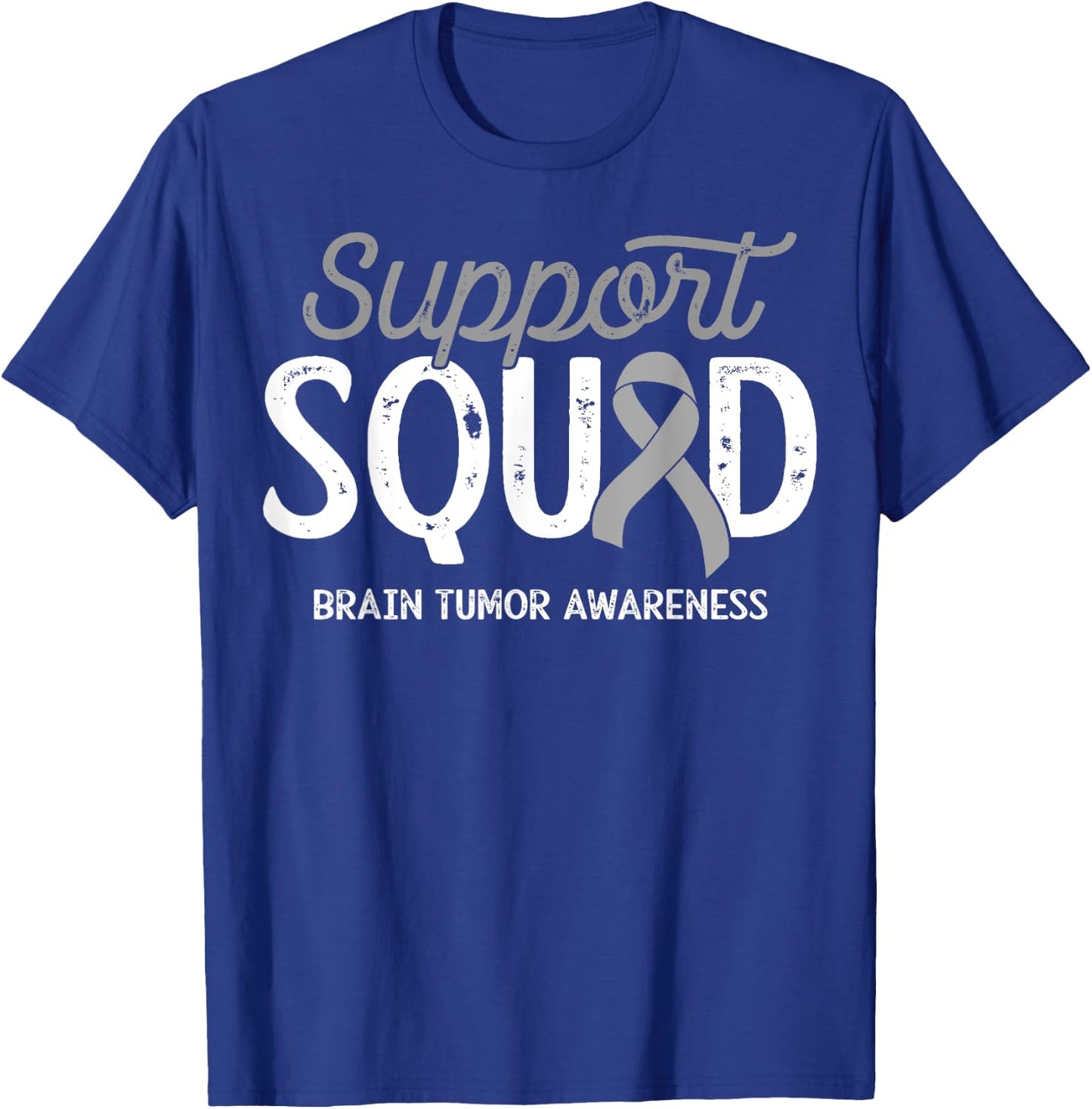 Brain Tumor Awareness Support Squad Warrior Survivor Crew T-Shirt - T-Shirt | Royal