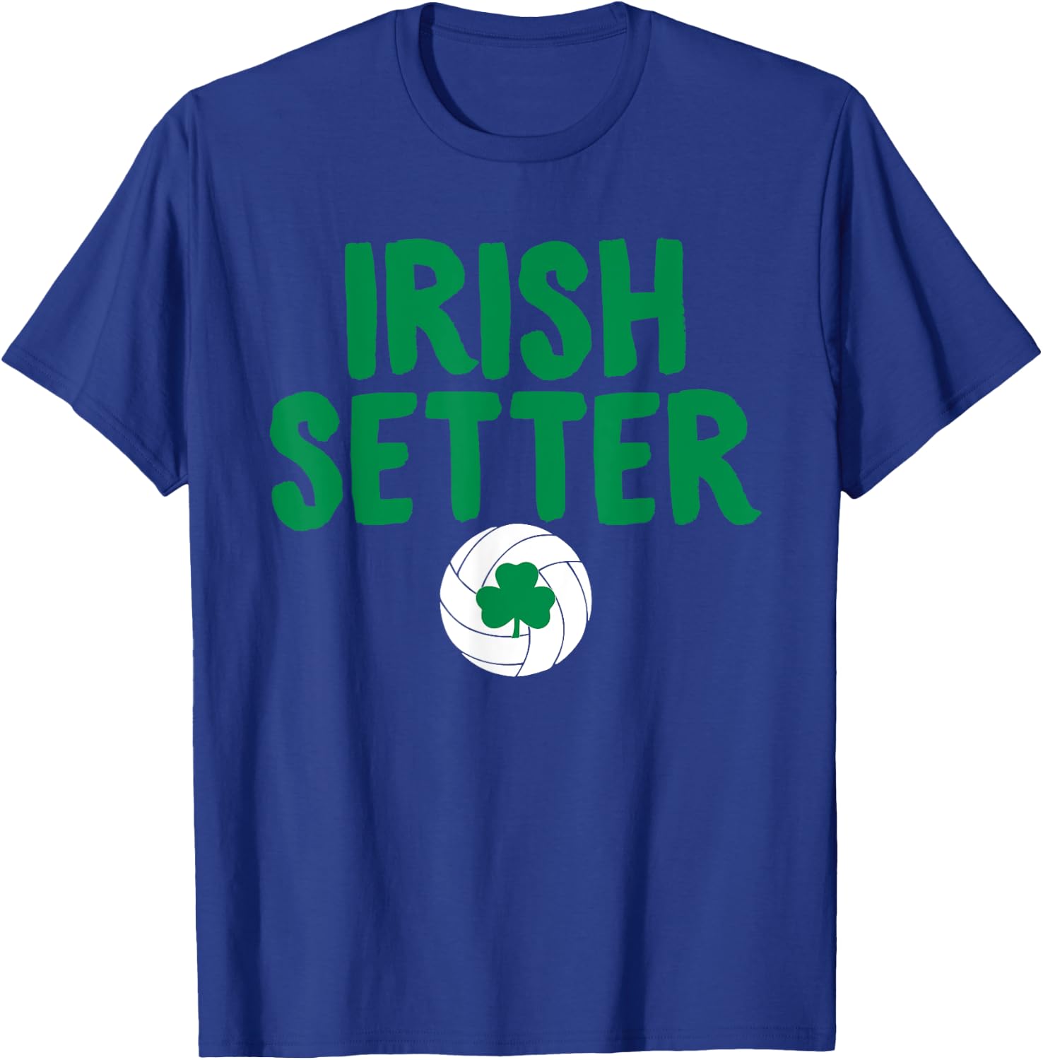Irish Setter Hilarious Volleyball Shamrock T-Shirt - T-Shirt | Royal