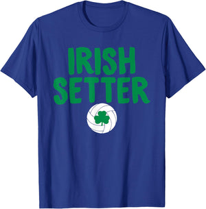 Irish Setter Hilarious Volleyball Shamrock T-Shirt - T-Shirt | Royal
