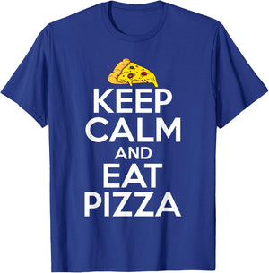 Keep Calm and eat Pizza Snack Pizzalove Pizza T-Shirt - T-Shirt | Royal