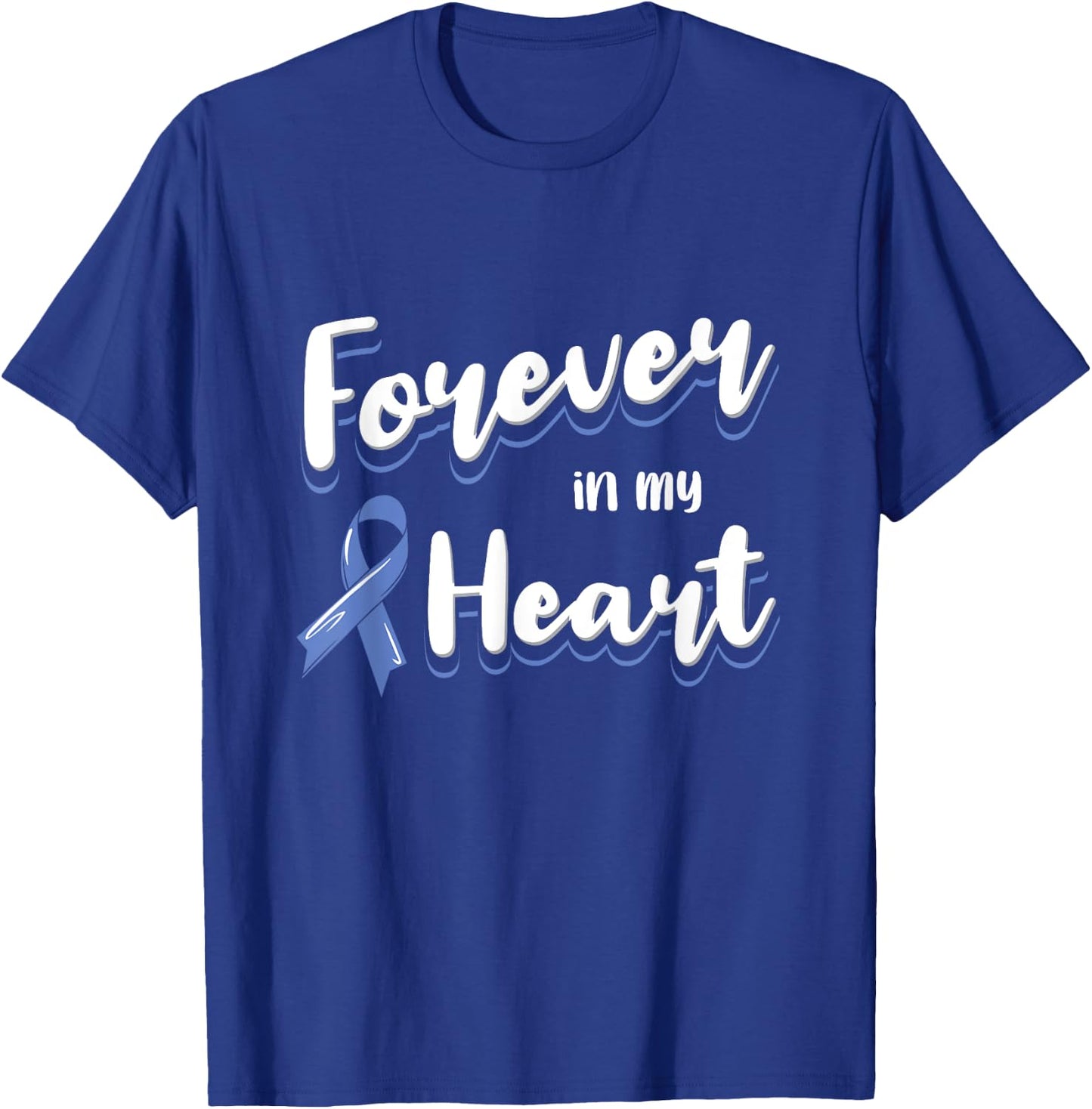 Esophageal Cancer Awareness Ribbon Loss Loving Remembrance T-Shirt - T-Shirt | Royal