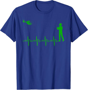 RC Helicopters Heartbeat RC Airfield Helicopter RTF T-Shirt - T-Shirt | Royal