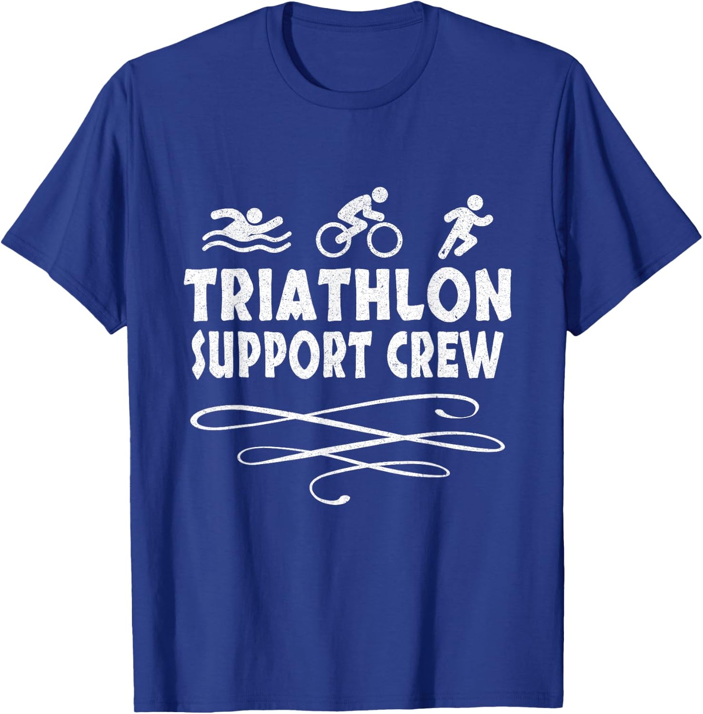 Triathlon Support Crew Triathlon Training Schedule Athletics T-Shirt - T-Shirt | Royal