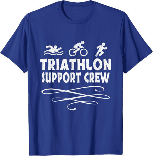 Triathlon Support Crew Triathlon Training Schedule Athletics T-Shirt - T-Shirt | Royal