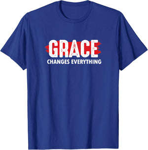 Grace Changes Everything - Jesus Christian God Faith Church T-Shirt - T-Shirt | Royal