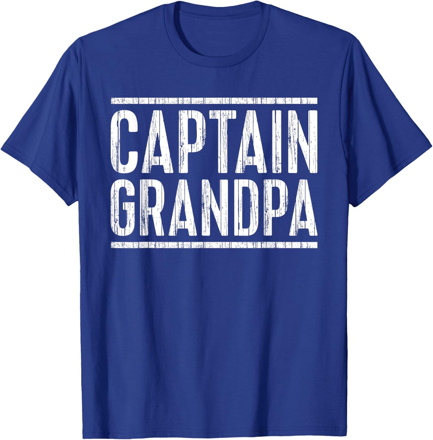 Captain Grandpa Shirt Men Fathers Day Boating T-Shirt - T-Shirt | Royal