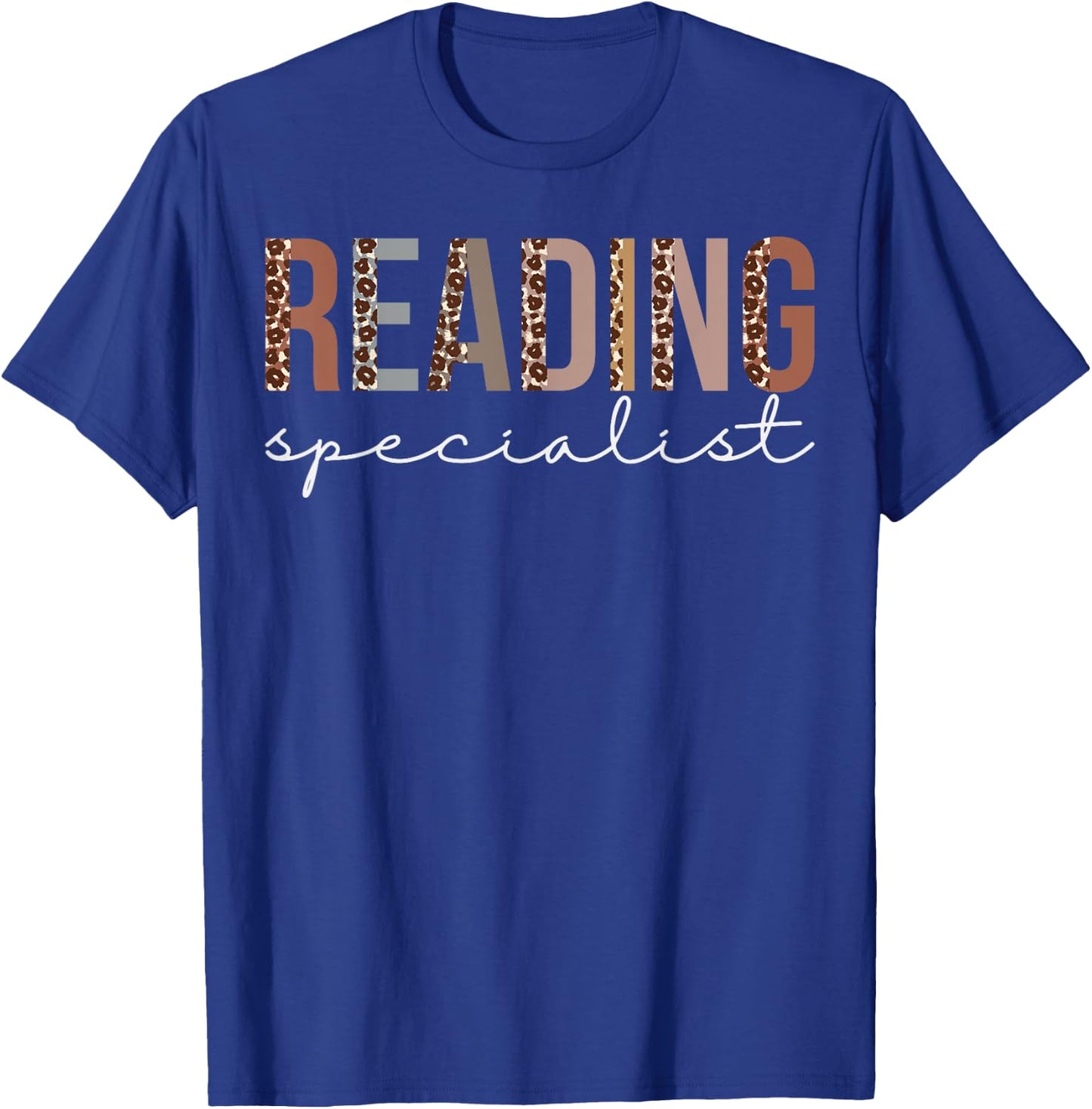 Reading Specialist Leopard Appreciation For Work T-Shirt - T-Shirt | Royal