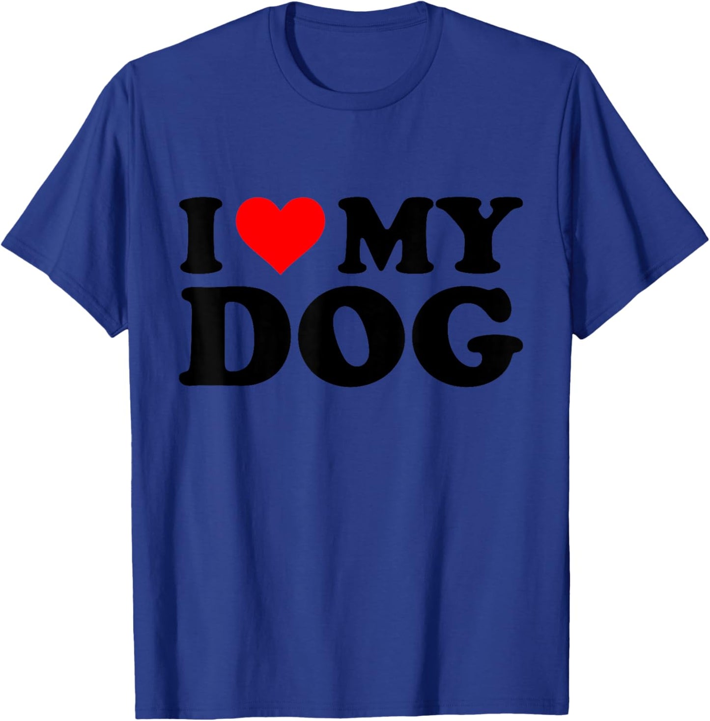 I Love My Dog Funny Red Heart Dog I Heart My Dog T-Shirt - T-Shirt | Royal