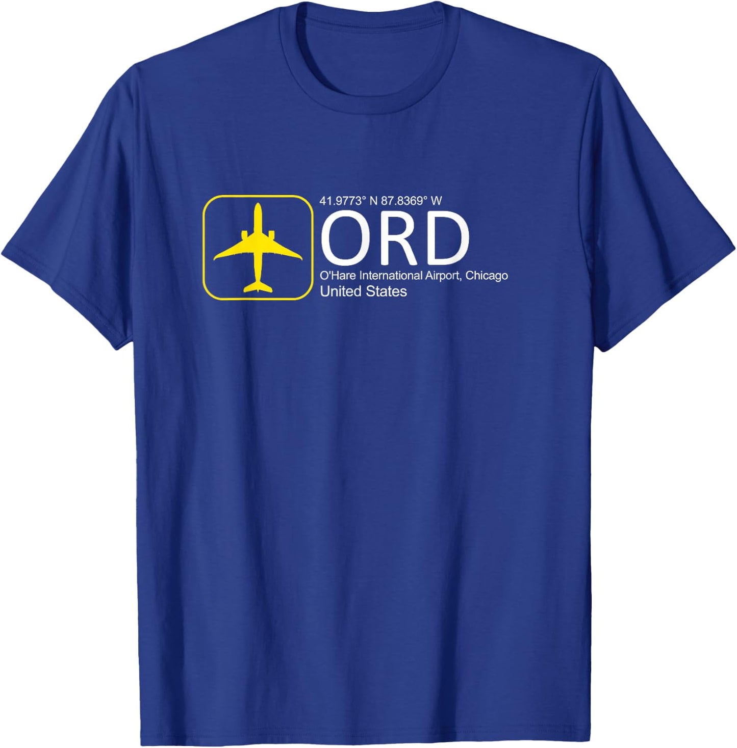 Chicago O'Hare Illinois Airport Jersey ORD Flight Crew T-Shirt - T-Shirt | Royal