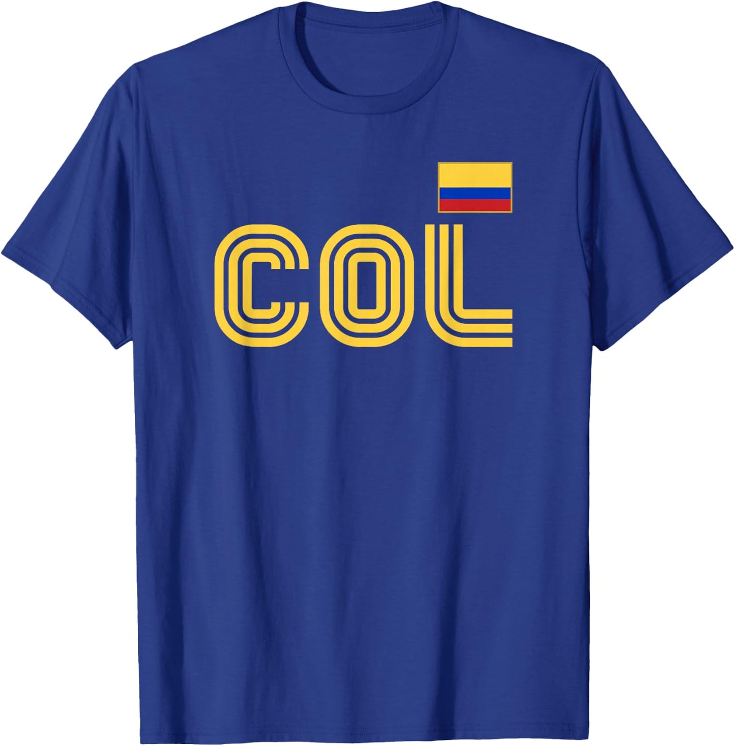 Colombia Flag Retro International Country Colombian Pride T-Shirt - T-Shirt | Royal