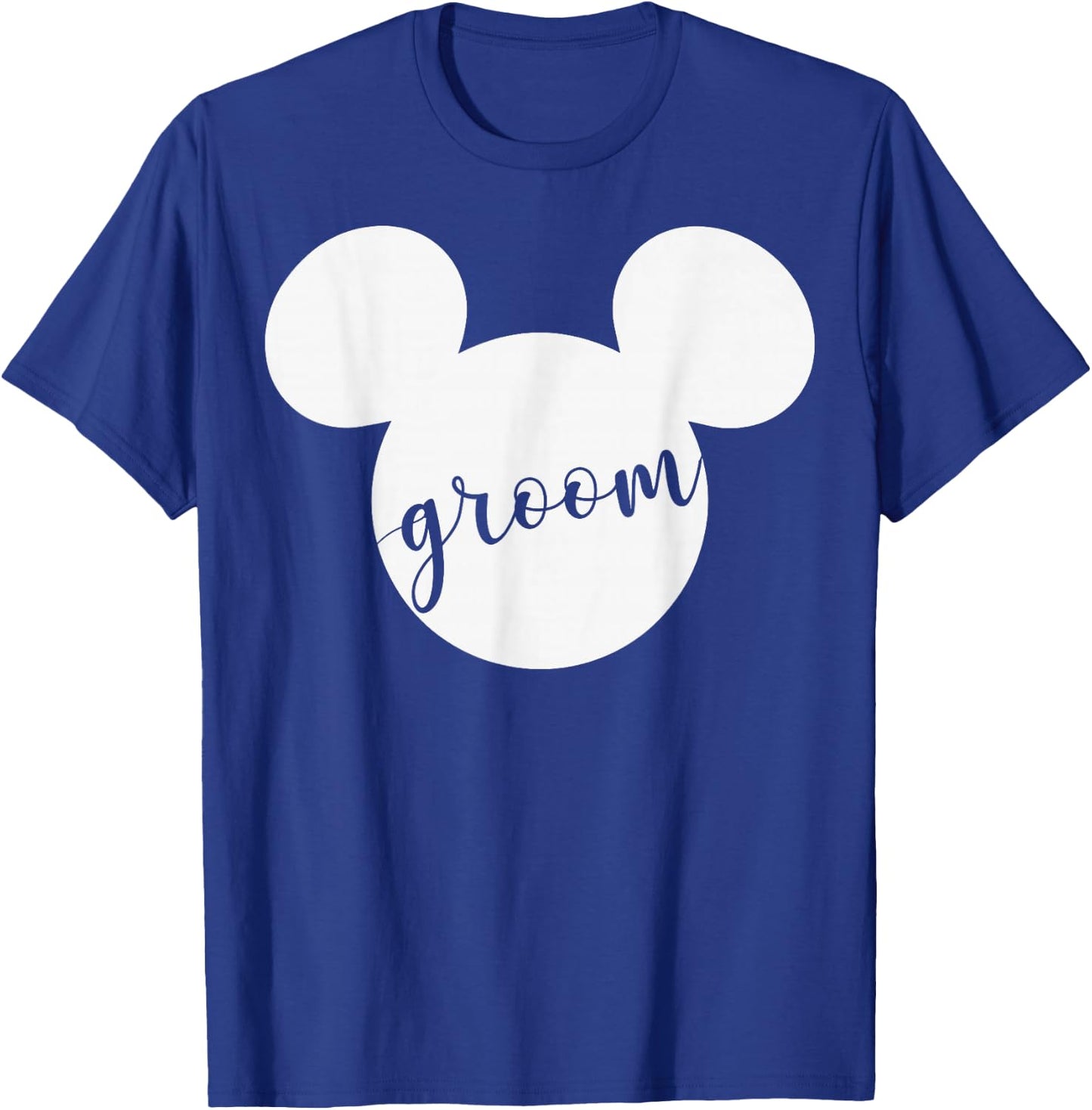 Disney Mickey And Friends Mickey Groom Text T-Shirt - T-Shirt | Royal