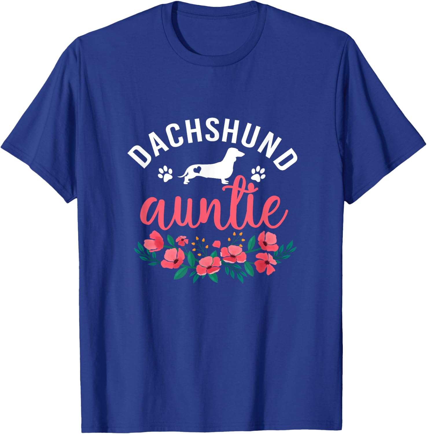Dachshund Auntie Dog Gifts Women Aunt Dog Lover Christmas T-Shirt - T-Shirt | Royal
