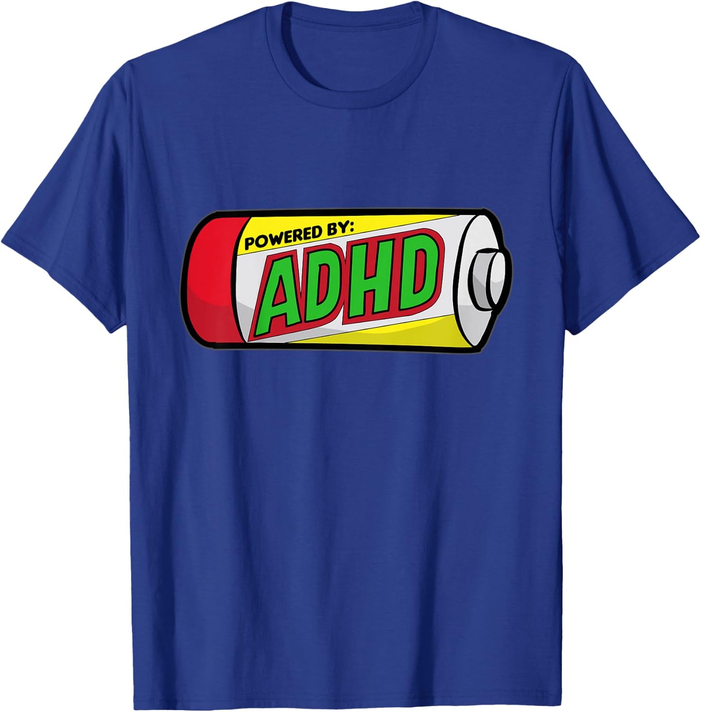Kids Powered by ADHD | funny Children Gift T-Shirt - T-Shirt | Royal