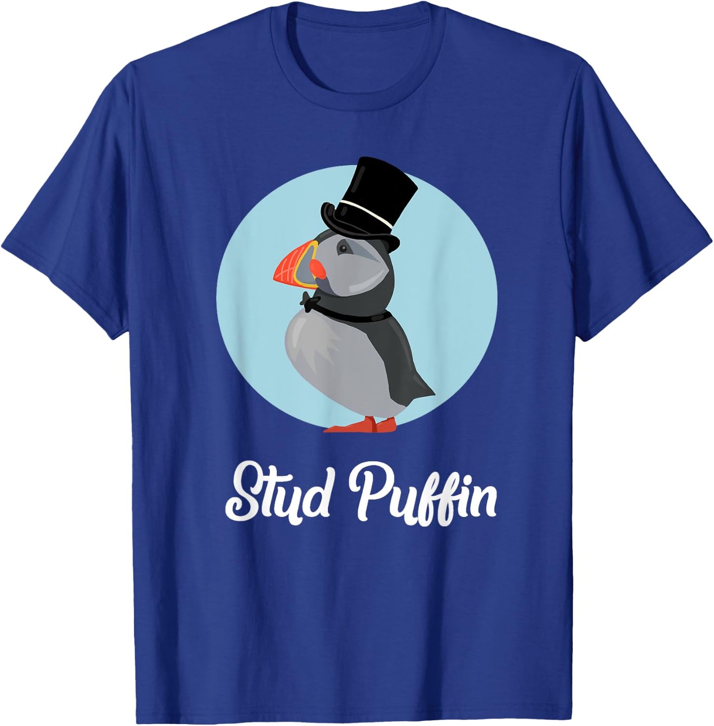 Stud Puffin Seabird Lover Stud Muffin Gift T-Shirt - T-Shirt | Royal