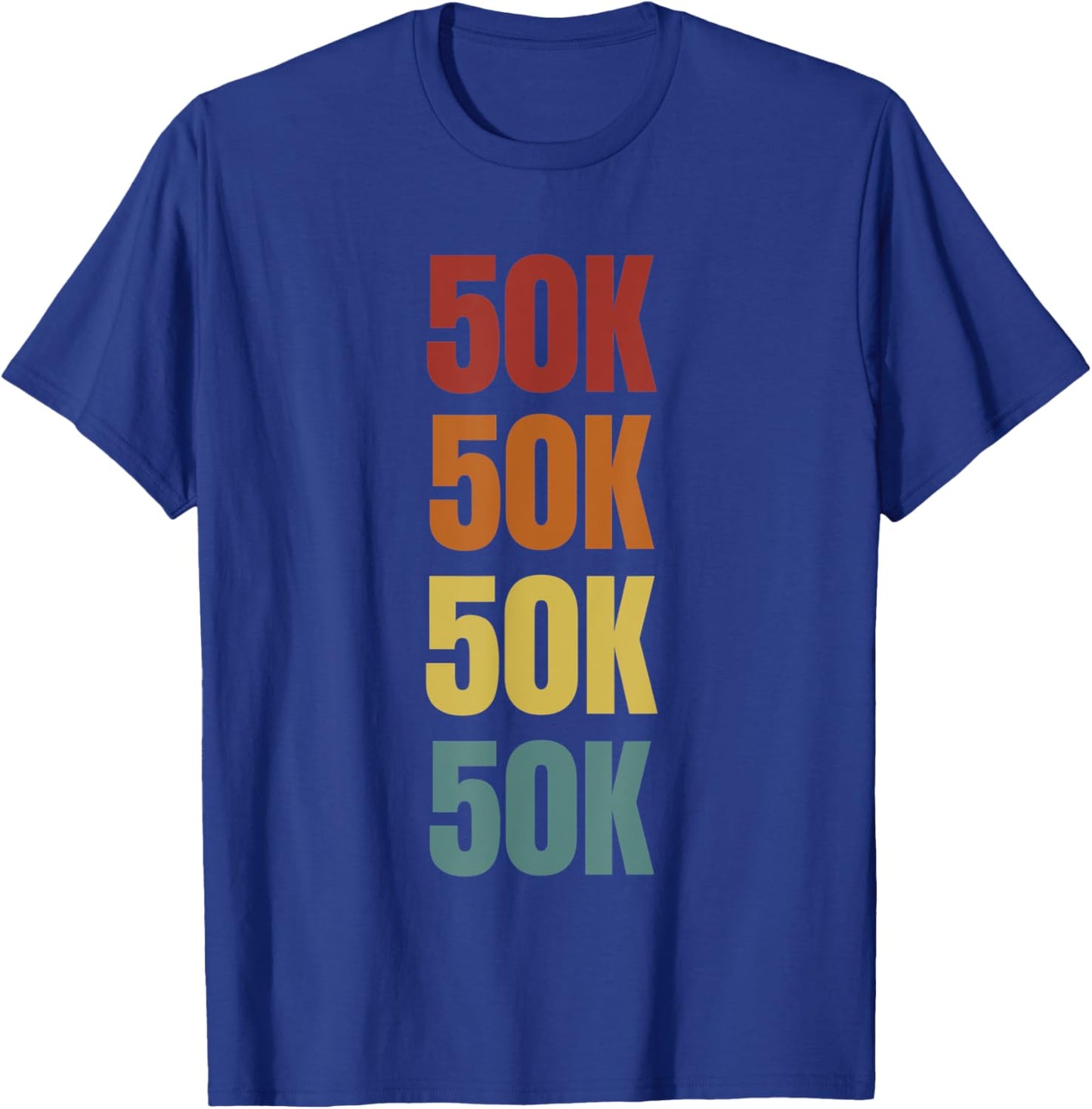 Ultra Marathon Runner Gift Retro Running 50K Endurance Run T-Shirt - T-Shirt | Royal