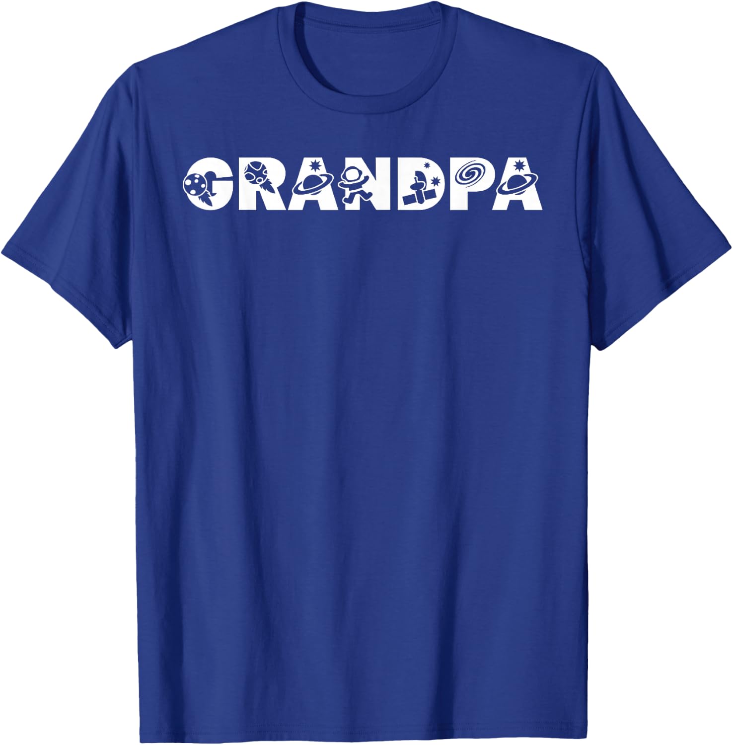 Funny Grandpa Space Astronaut Birthday Party T-Shirt - T-Shirt | Royal