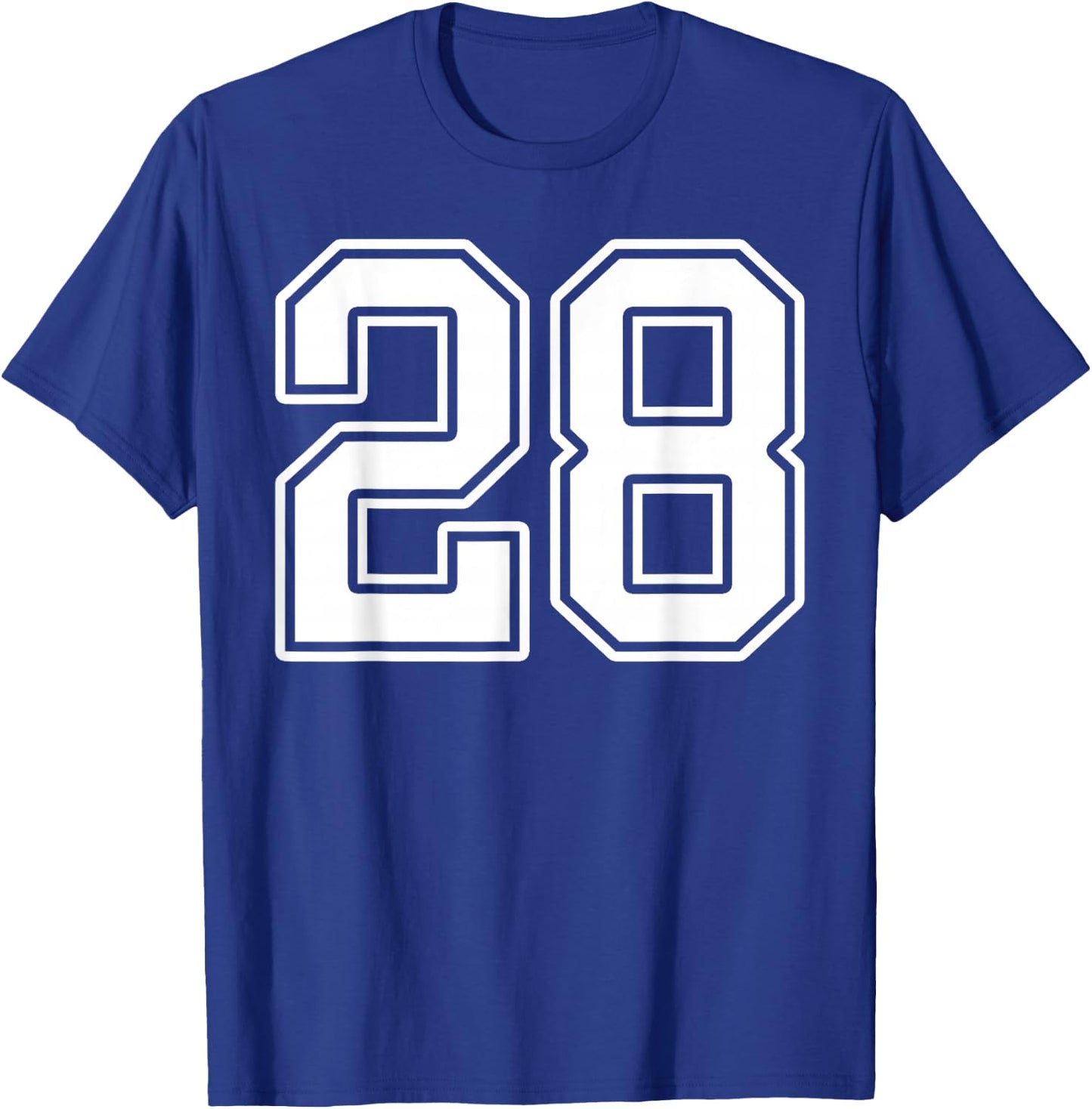 Number 28 Fan Player Jersey Style #28 Men Women Kids T-Shirt - T-Shirt | Royal