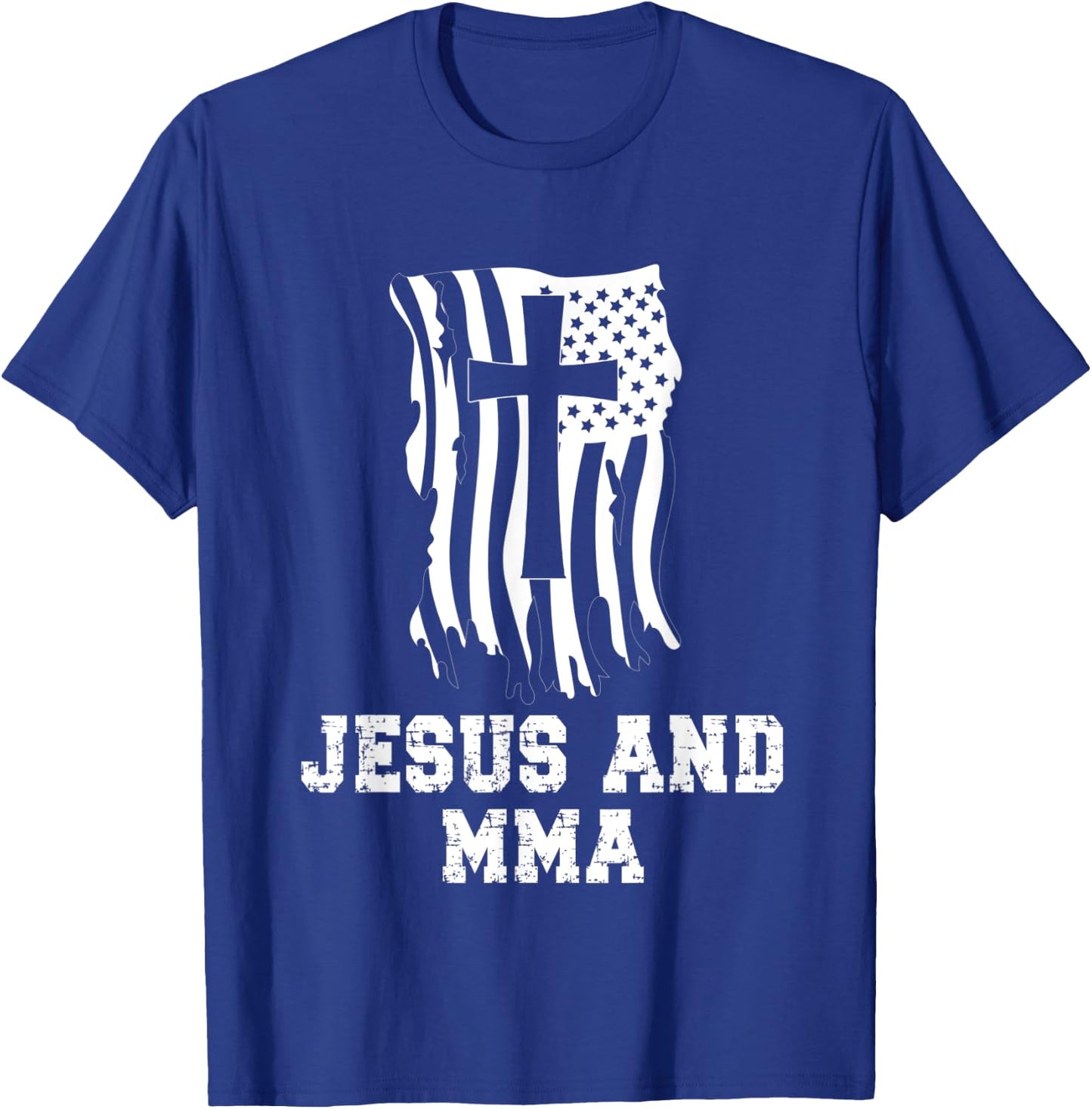 Jesus And MMA Beginner Design for Christian Martial Arts Fan T-Shirt - T-Shirt | Royal