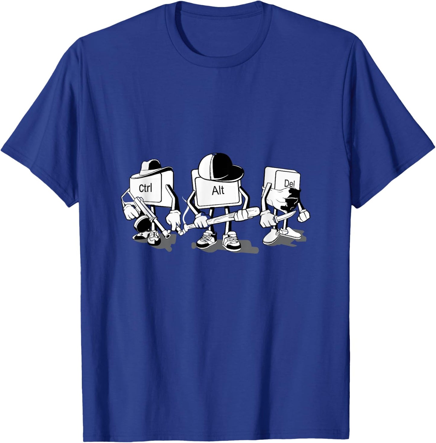 Ctrl Alt Del Gangsters - Funny Ctrl Alt Del T-Shirt - T-Shirt | Royal