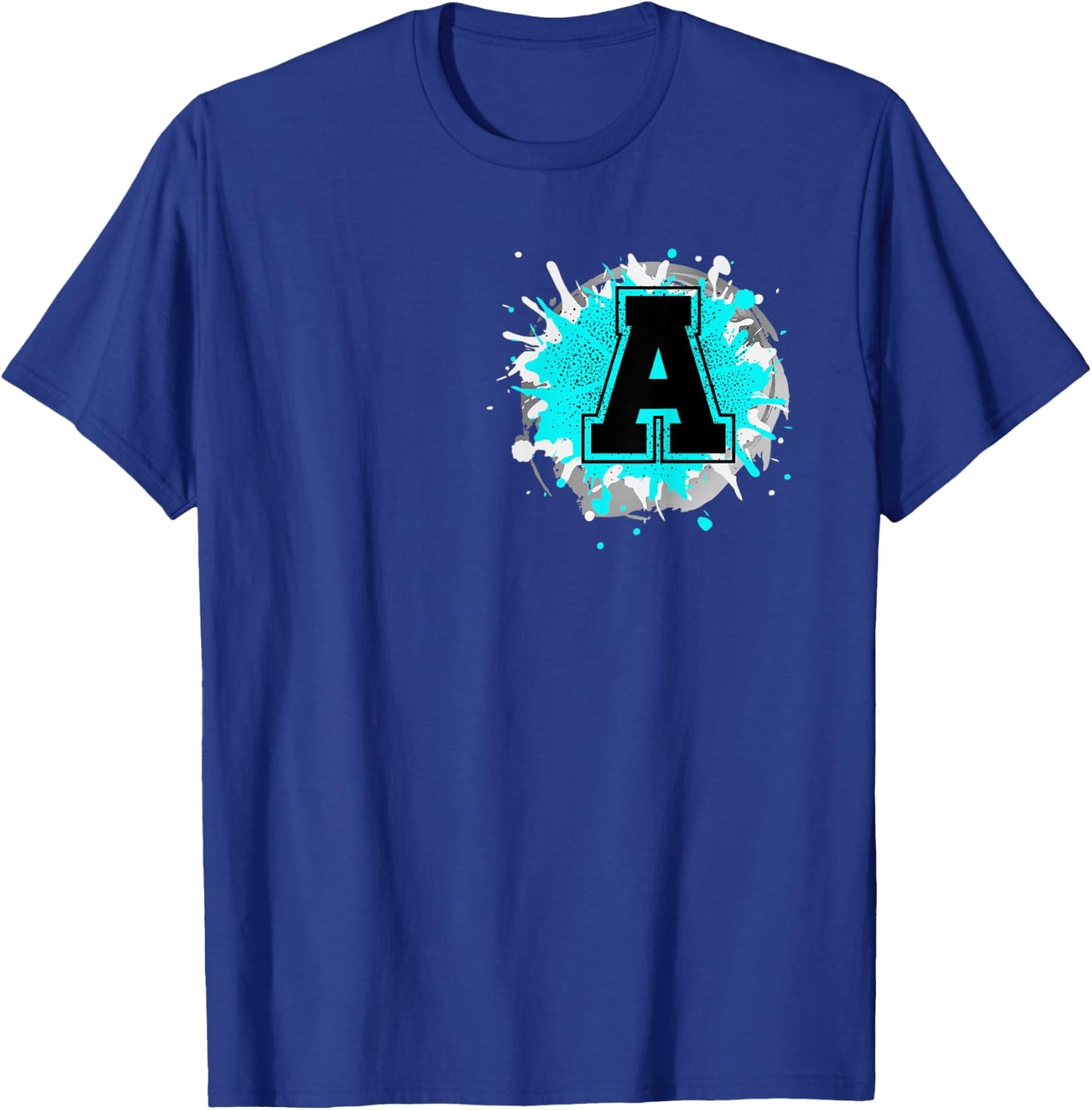 Monogram Letter A Alphabet Initials For Names Starting With T-Shirt - T-Shirt | Royal