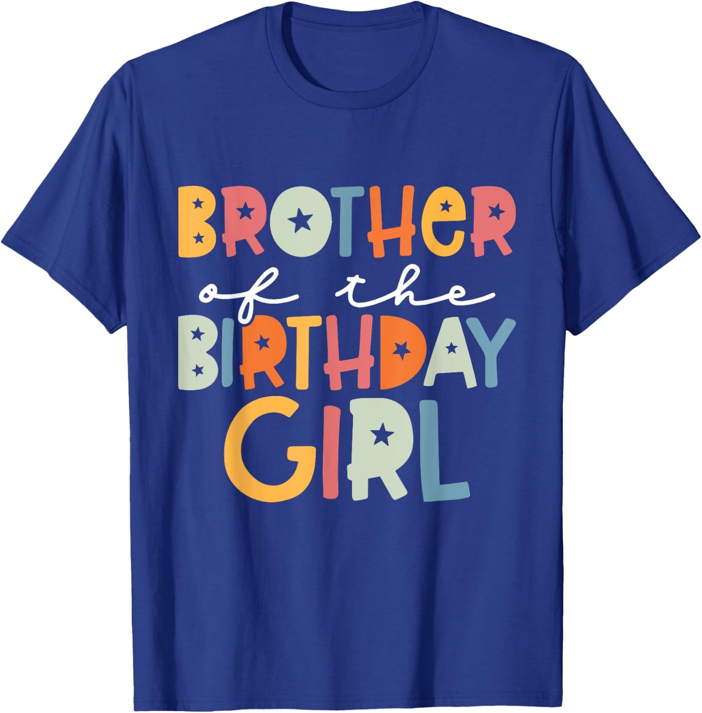 Cute Big Brother Girl Bday Brother Of The Birthday Girl Kids T-Shirt - T-Shirt | Royal