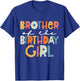 Cute Big Brother Girl Bday Brother Of The Birthday Girl Kids T-Shirt - T-Shirt | Royal