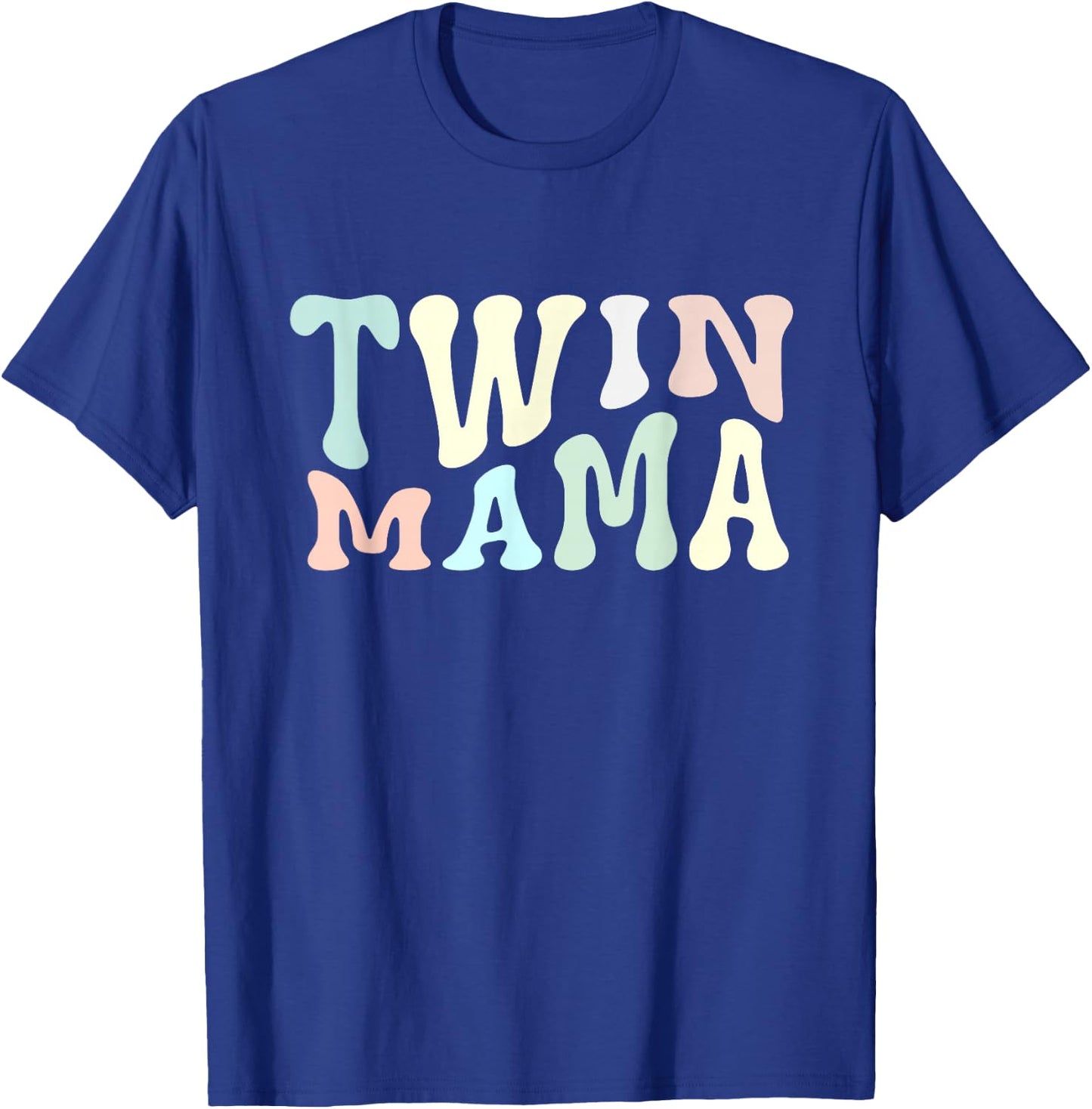 Retro Twin Mama Twin Mom Established Mom Motherhood T-Shirt - T-Shirt | Royal