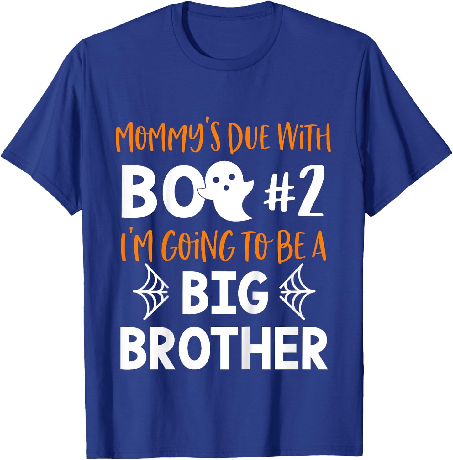 Kids Big Brother Halloween Pregnancy Announcement Boo #2 T-Shirt - T-Shirt | Royal
