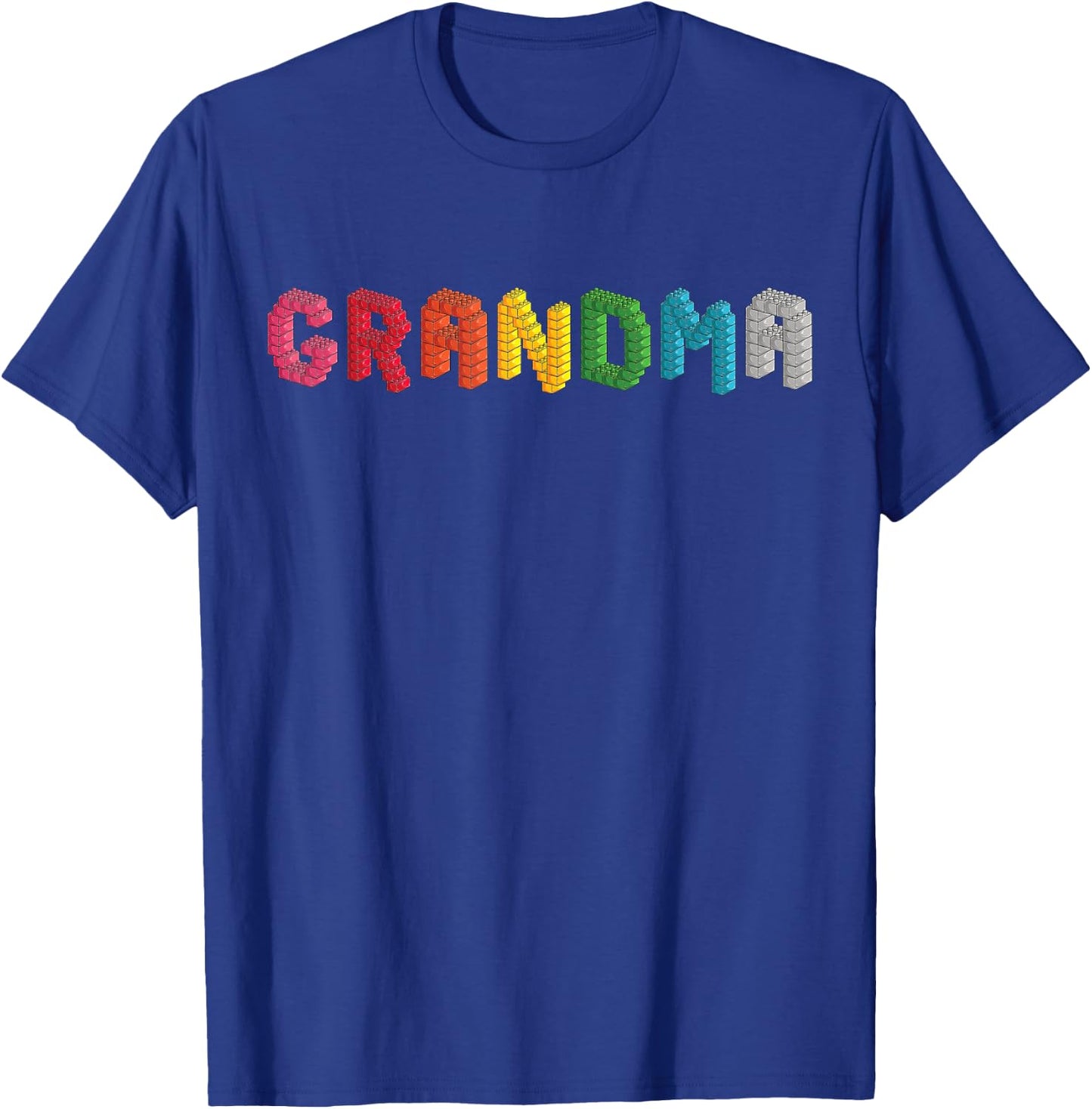 Grandma Master Builder Building Bricks Blocks Family Set T-Shirt - T-Shirt | Royal