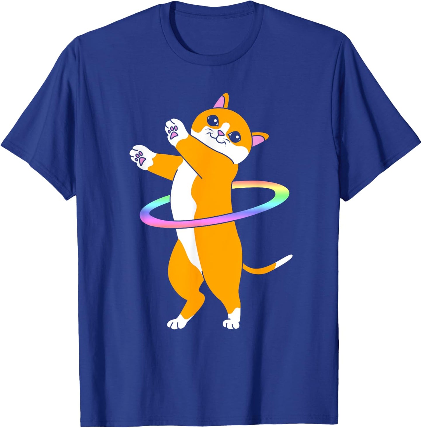 Cute Dancer Hula Hooper Cat Hula Hoop T-Shirt - T-Shirt | Royal