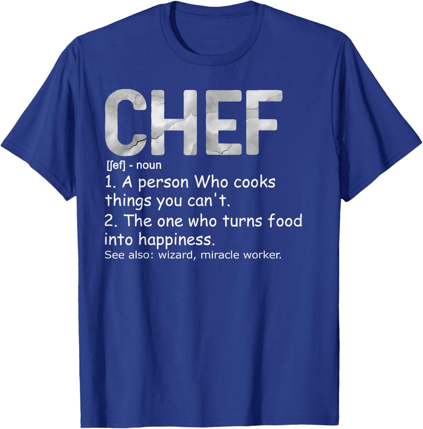 Chef Definition Chef & Cook Funny Cooking Culinary T-Shirt - T-Shirt | Royal