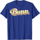 Bunn Retro Art Baseball Font Vintage T-Shirt - T-Shirt | Royal