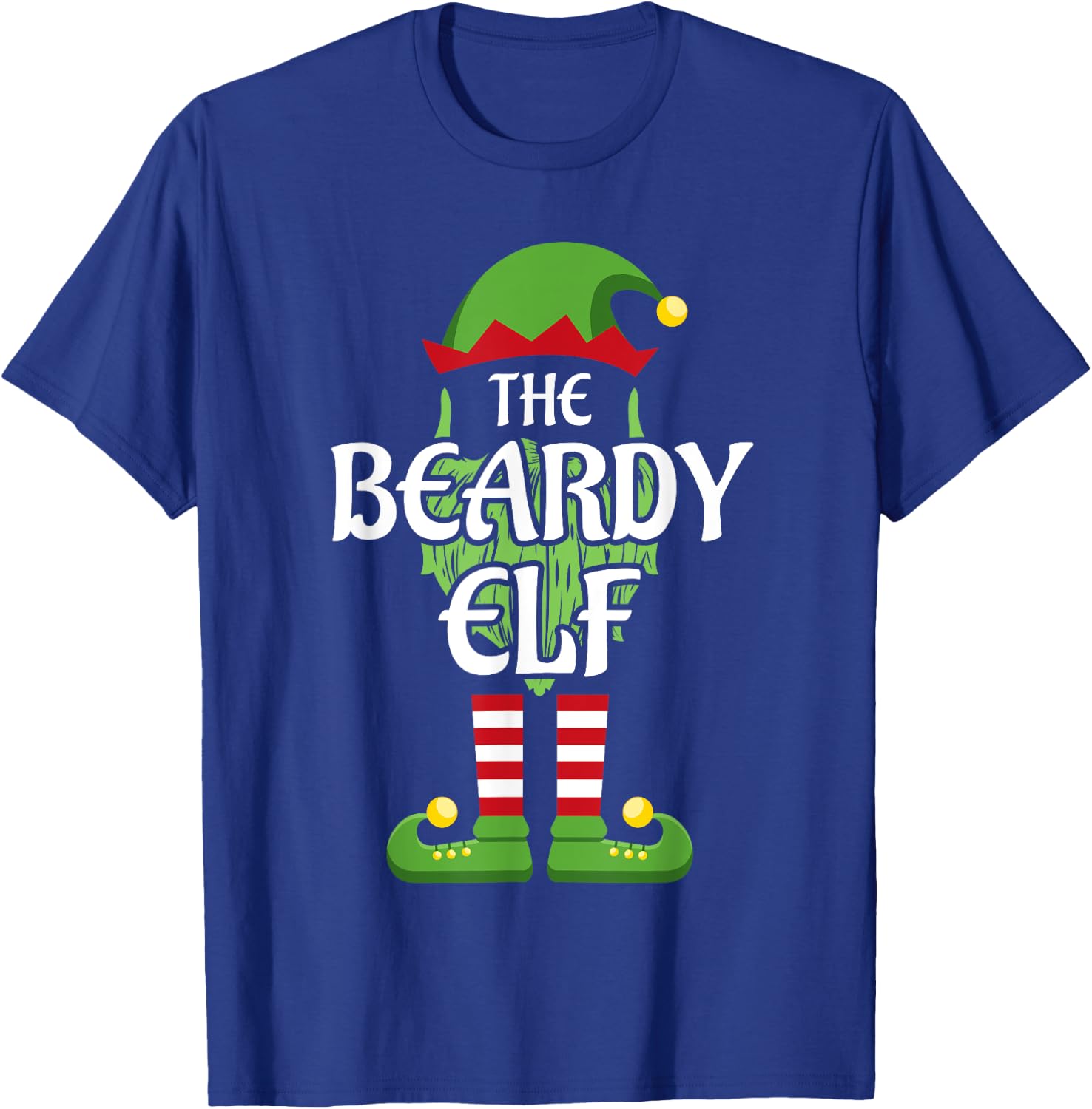 Beardy Elf Family Matching Group Christmas T-Shirt - T-Shirt | Royal