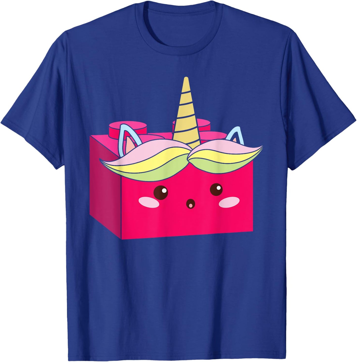 Unicorn Lover Master Builder Bricks Building Blocks T-Shirt - T-Shirt | Royal
