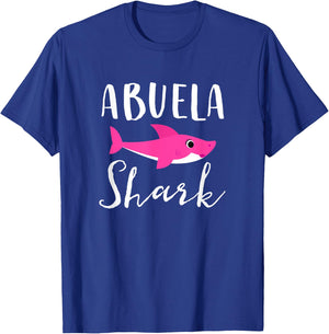 Abuela Shark Grandma Grandmother Pink Shark Graphic T-Shirt - T-Shirt | Royal