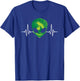 Alien Head Heartbeat Extraterrestrial Space UFO Alien T-Shirt - T-Shirt | Royal