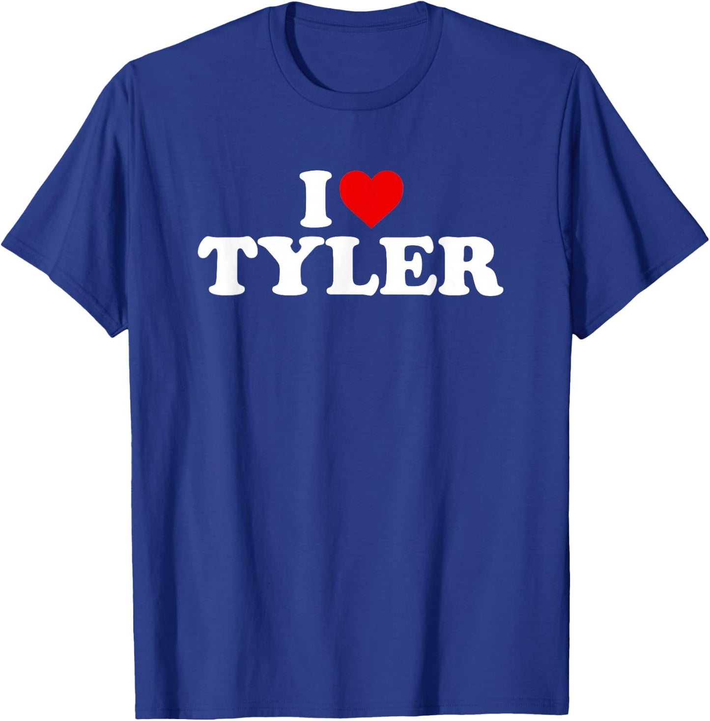 I Love Tyler - Heart T-Shirt - T-Shirt | Royal