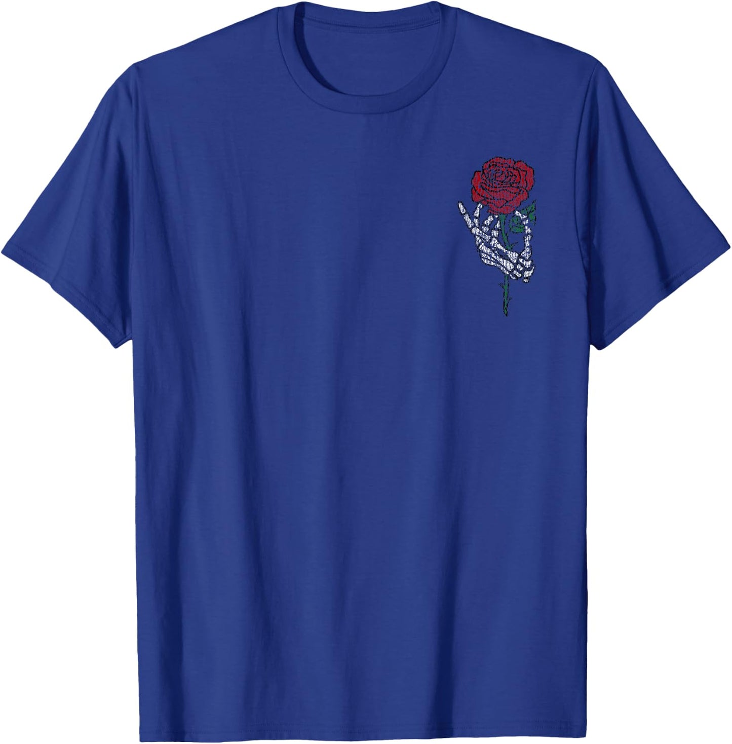 Skeleton Hand Holding Rose Shirt, Tattoo Shirts, Vintage T-Shirt - T-Shirt | Royal