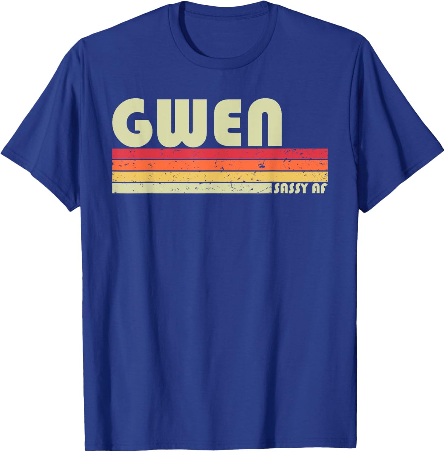 GWEN Gift Name Personalized Retro Vintage 80s 90s Birthday T-Shirt - T-Shirt | Royal