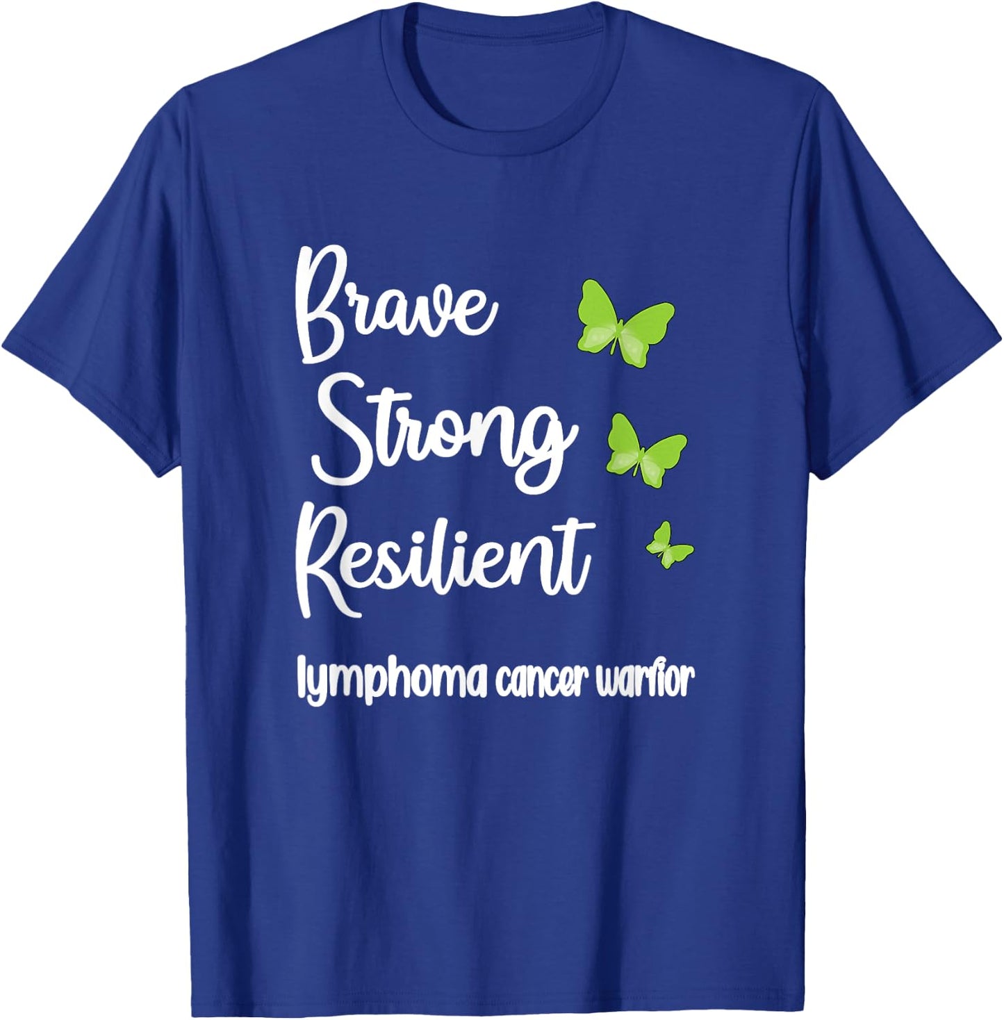 Lymphoma Cancer Warrior | Hodgkins Lymphoma Survivor T-Shirt - T-Shirt | Royal