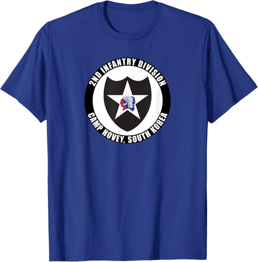2nd Infantry Division Camp Hovey Korea Emblem Veteran Gift T-Shirt - T-Shirt | Royal